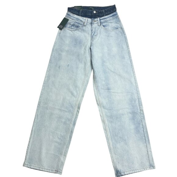 WILD FABLE JEANS DETACH WAIST LIGHT WASH 90'S RELAXED STRAIGHT MID RISE BLUE NWT - Picture 5 of 12